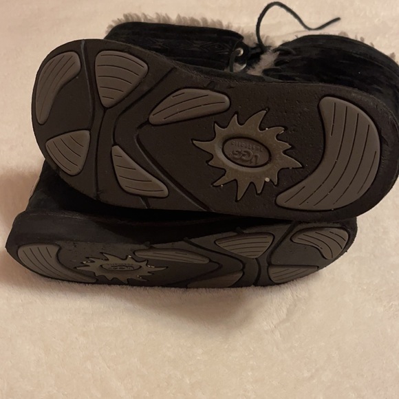 UGG gray fur lace up tall boots - Picture 4 of 5